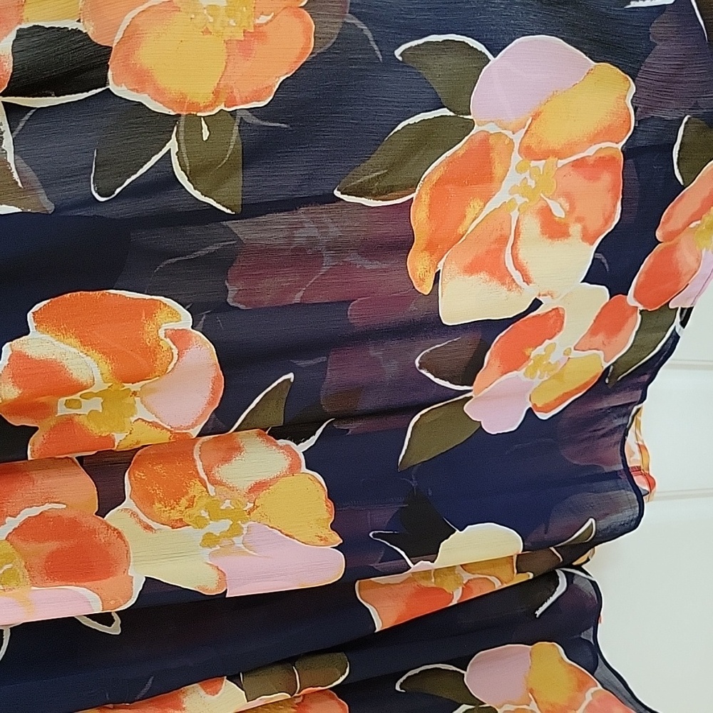 Maurices Sundress, size M - Navy With Orange, Pink, Taupe, and Olive Flowers - Picture 4 of 6